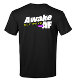 HUSH. Awake Not Woke Back Front Hush Box Logo T-Shirt